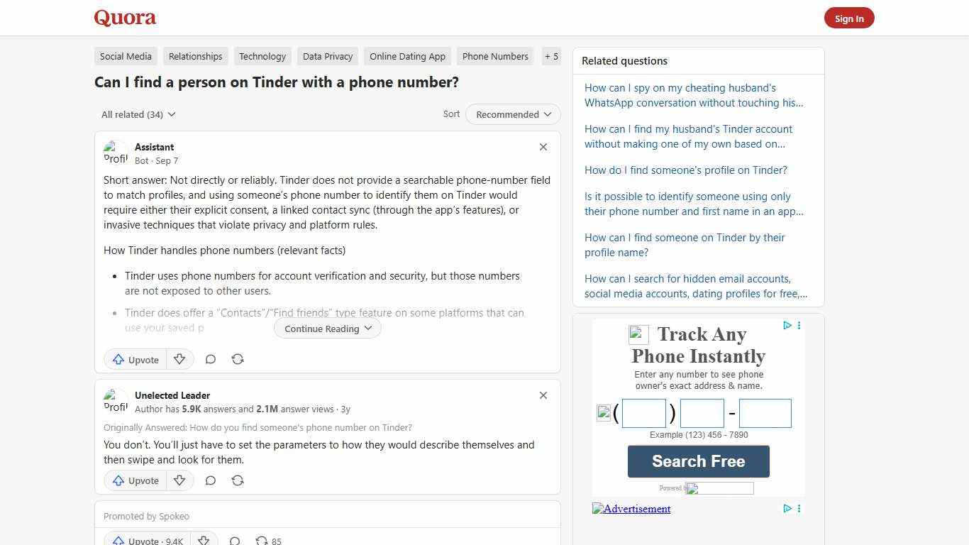 Can I find a person on Tinder with a phone number? - Quora
